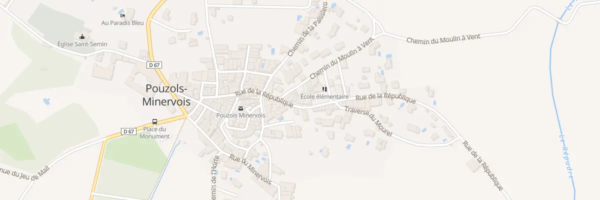 Plan du 17B Rue de la République à Pouzols-Minervois