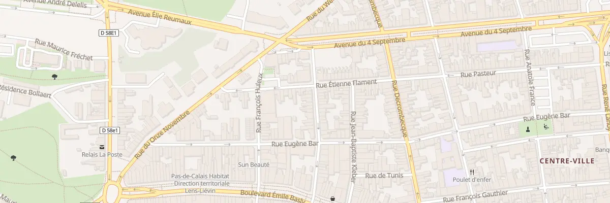 Plan du 27 Rue du Champ de Mars à Lens