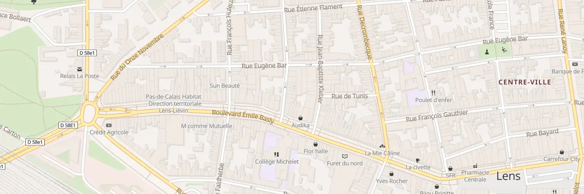 Plan du 6 Rue du Champ de Mars à Lens