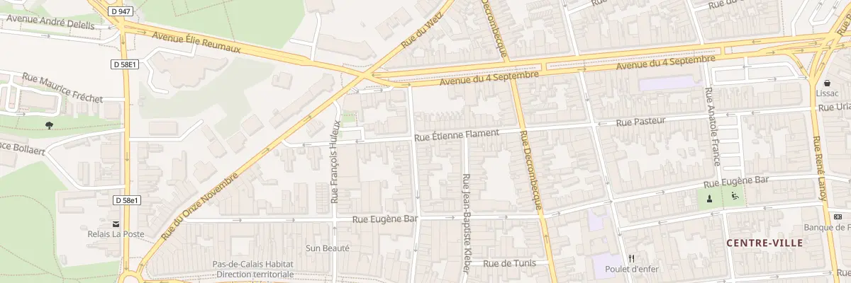 Plan du 111 Rue Etienne Flament à Lens