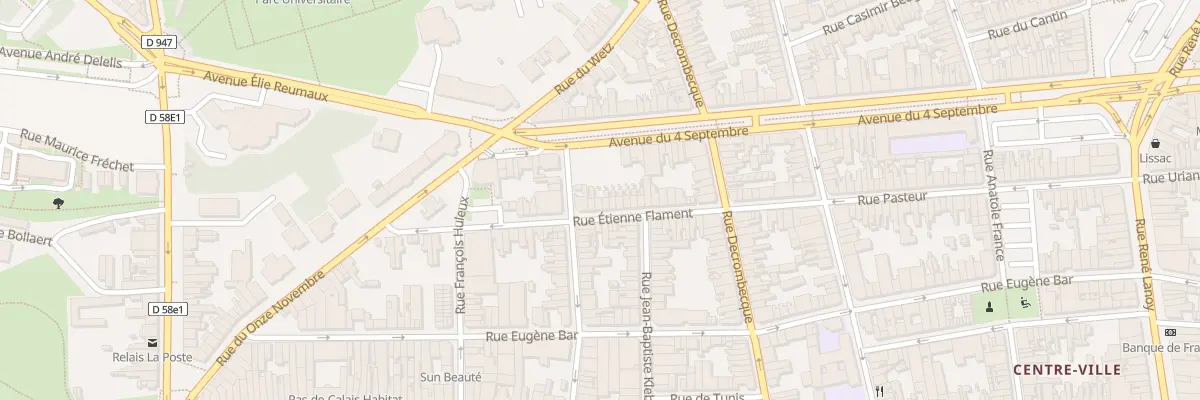 Plan du 108 Rue Etienne Flament à Lens