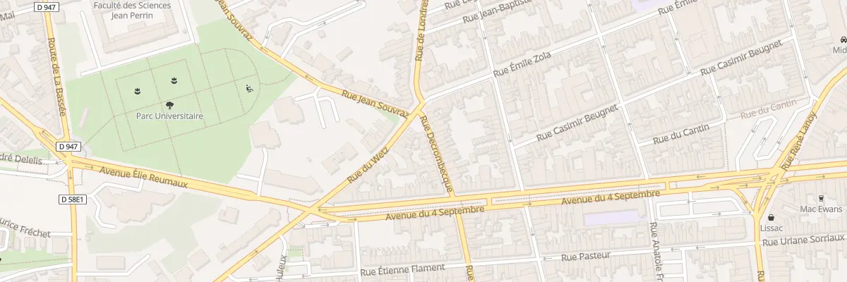 Plan du 91 Rue Decrombecque à Lens