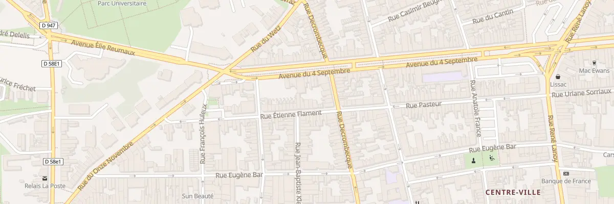 Plan du 90 Rue Etienne Flament à Lens