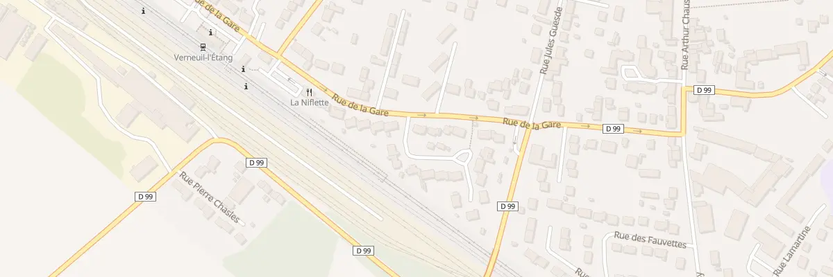 Plan du 23 Rue de la Gare à Verneuil-l’Étang