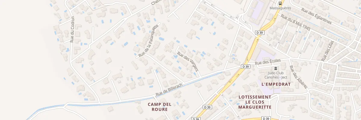 Plan du 9006 Rue des Vergers à Canohès
