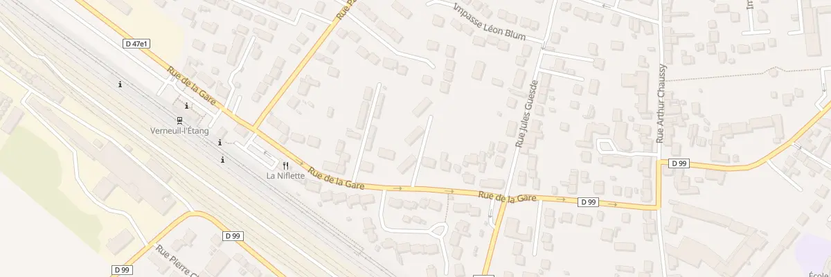 Plan du 28 Rue de la Gare à Verneuil-l’Étang