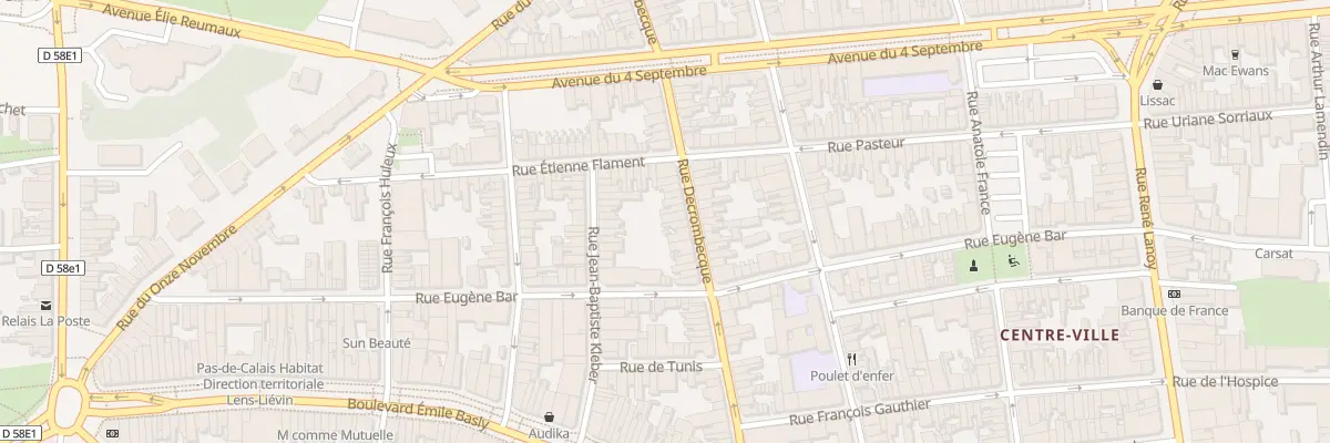 Plan du 55 Rue Decrombecque à Lens