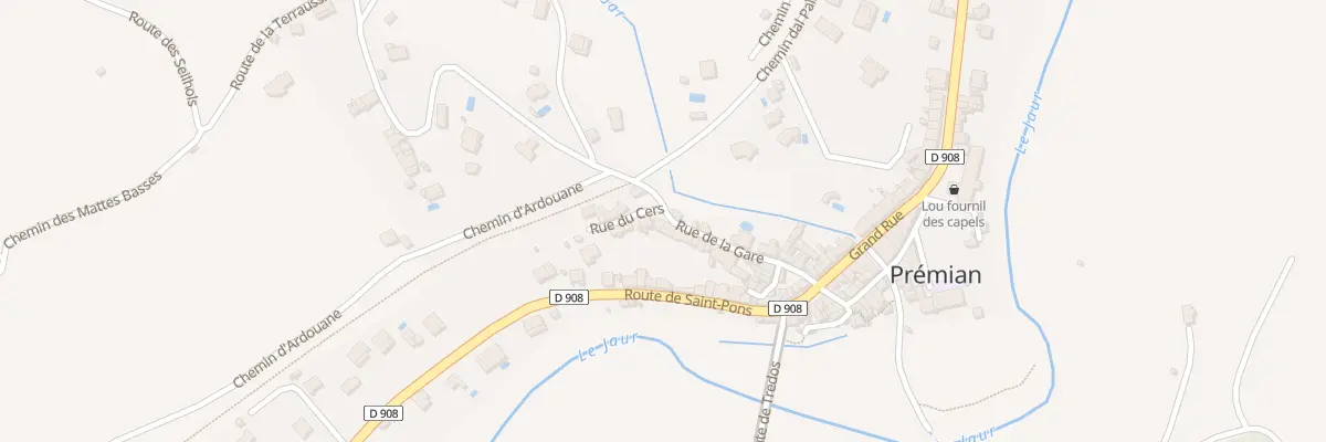Plan du 5700F Rue de la Gare à Prémian