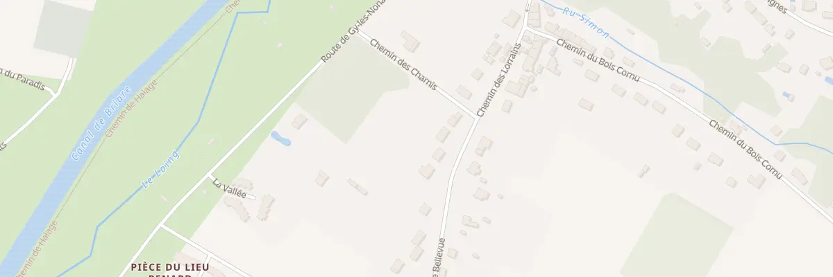 Plan du 35 Che de Bellevue à Montbouy