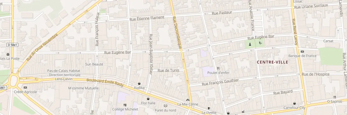 Plan du 35 Rue Decrombecque à Lens