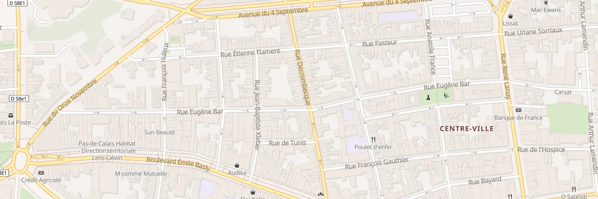 Plan du 43 Rue Decrombecque à Lens