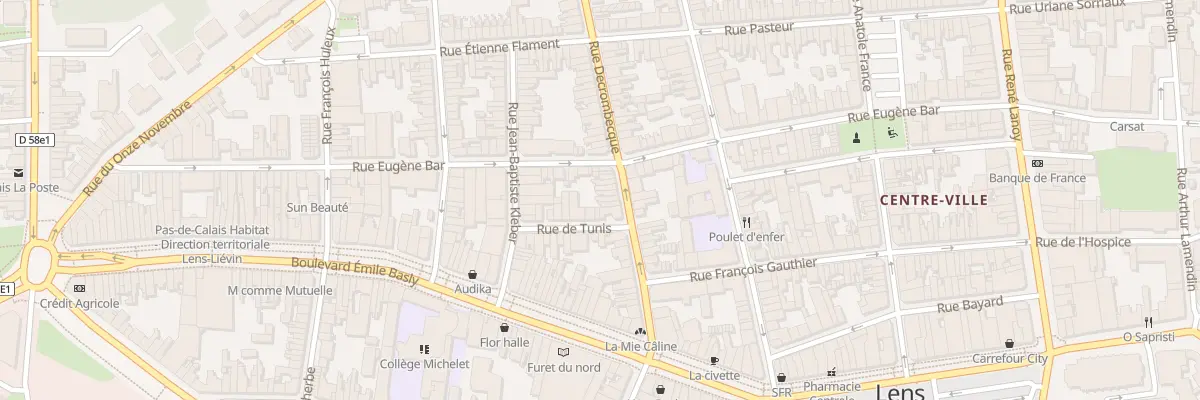 Plan du 29 Rue Decrombecque à Lens