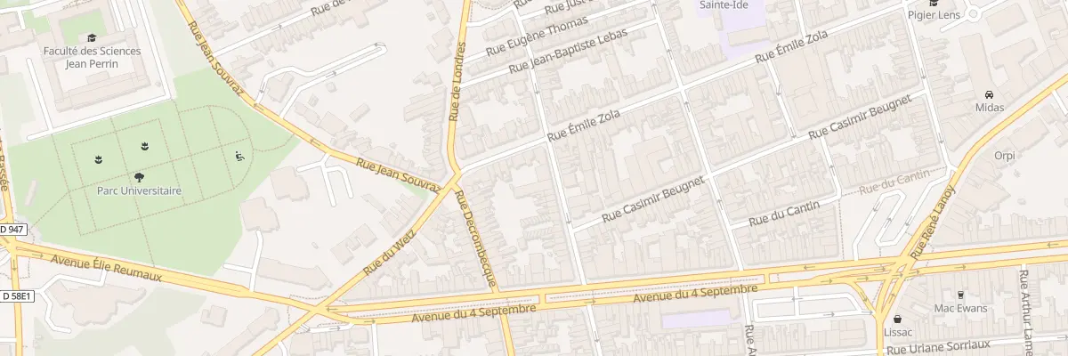 Plan du 85 Rue Victor Hugo à Lens