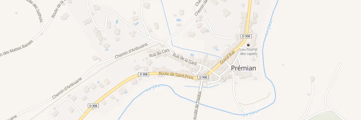 Plan du 5162F Rue de la Gare à Prémian