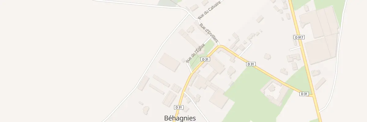 Plan du 2 Rue de l’Eglise à Béhagnies