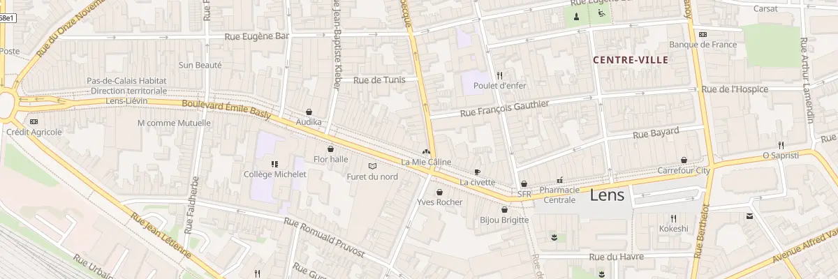 Plan du 3 Rue Decrombecque à Lens