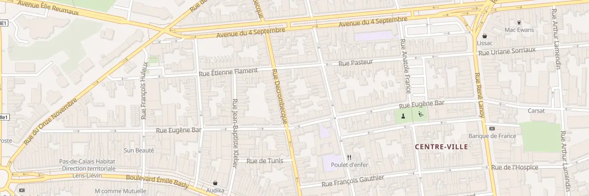 Plan du 42 Rue Decrombecque à Lens