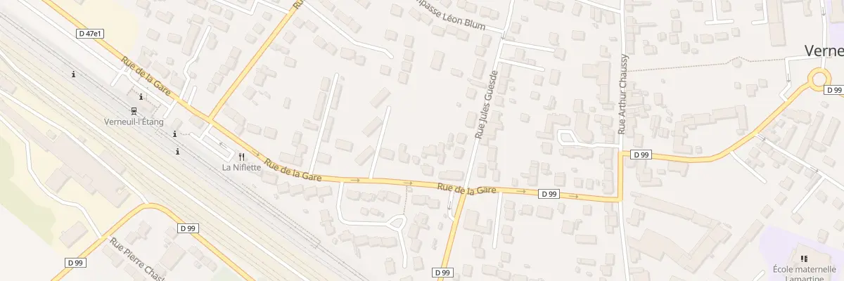 Plan du 22 Rue de la Gare à Verneuil-l’Étang