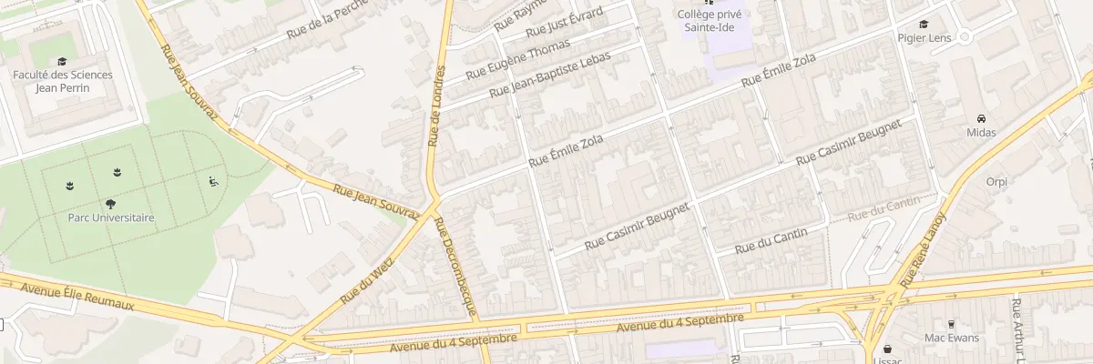 Plan du 92 Rue Victor Hugo à Lens