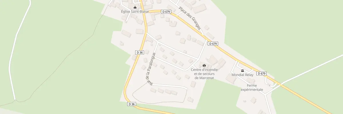 Plan du 8 Rue de la Paralongue à Marcenat