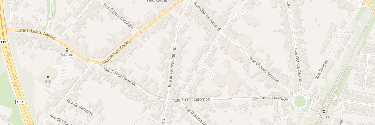 Plan du 25 Rue des Frères Parent à Avion