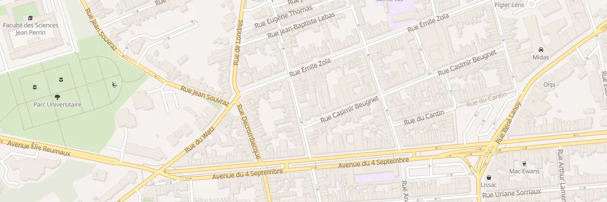 Plan du 84 Rue Victor Hugo à Lens