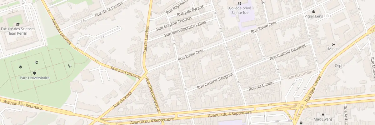 Plan du 24 Rue Emile Zola à Lens