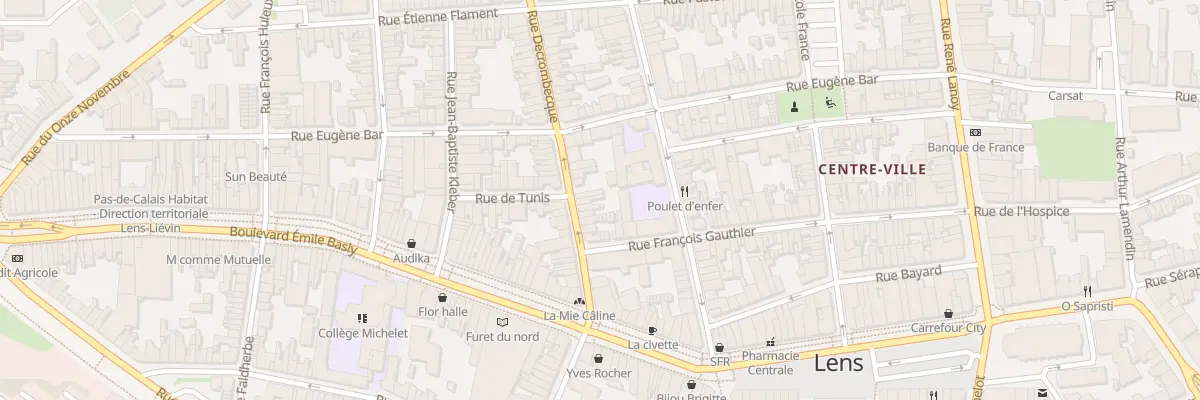 Plan du 18 Rue Decrombecque à Lens