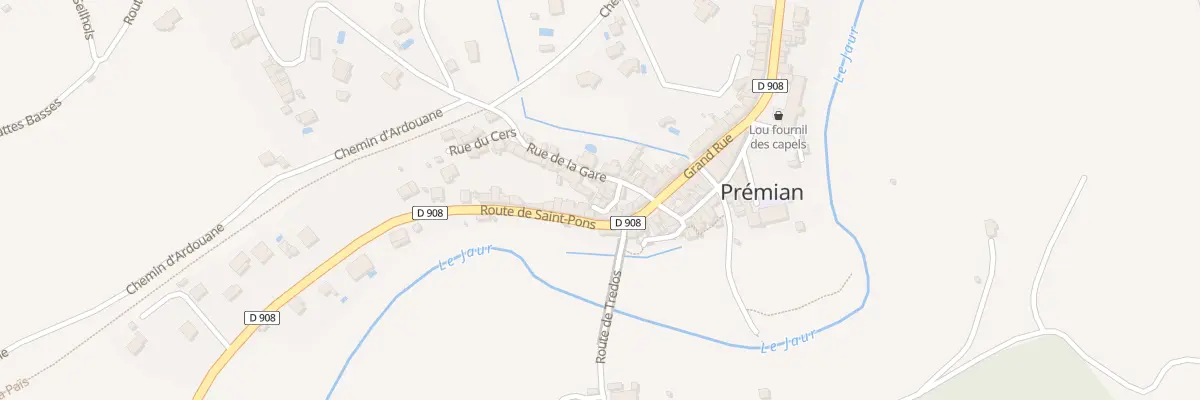 Plan du 5681F Rte de St Pons à Prémian