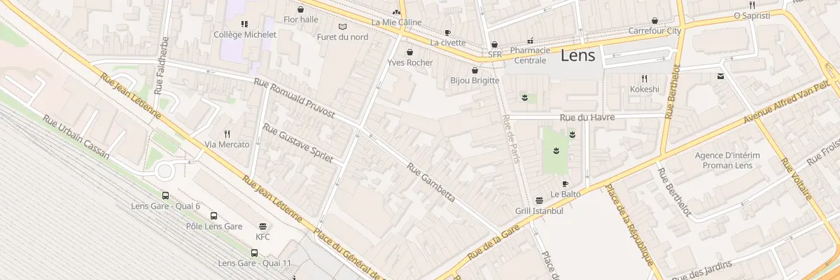 Plan du 40 Rue Gambetta à Lens