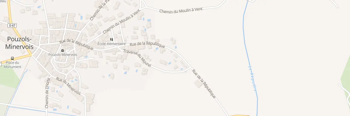 Plan du 44T Rue de la République à Pouzols-Minervois