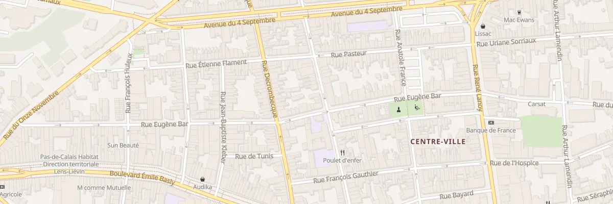 Plan du 23 Rue Victor Hugo à Lens