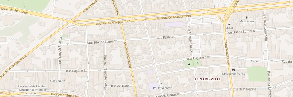 Plan du 33 Rue Victor Hugo à Lens