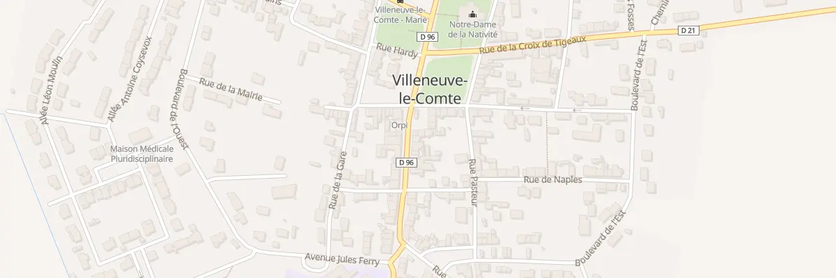 Plan du 9 Rue du General de Gaulle à Villeneuve-le-Comte