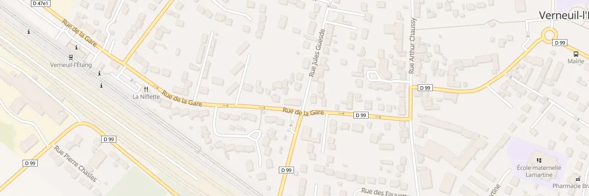 Plan du 1 Rue Jules Guesde à Verneuil-l’Étang