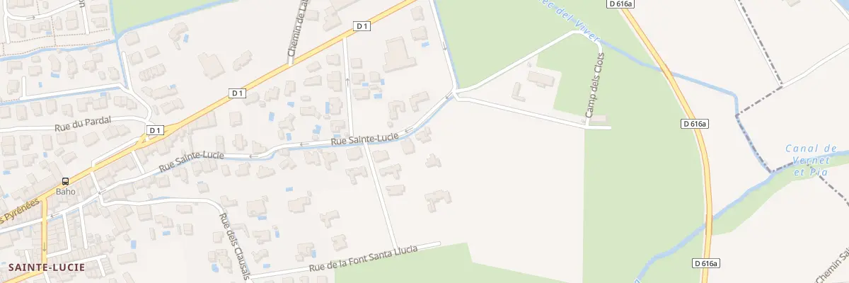 Plan du 66 Rue Sainte-lucie à Baho