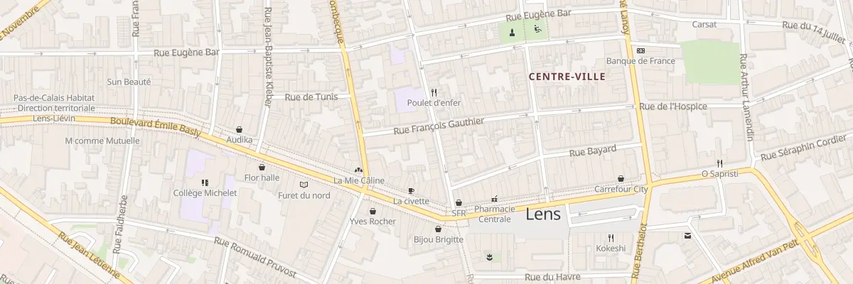 Plan du 17 Rue Victor Hugo à Lens