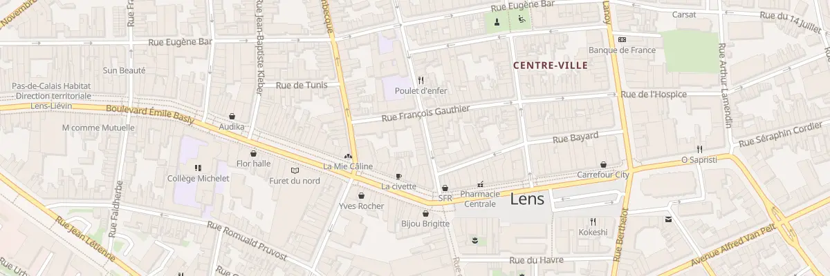 Plan du 15 Rue Victor Hugo à Lens