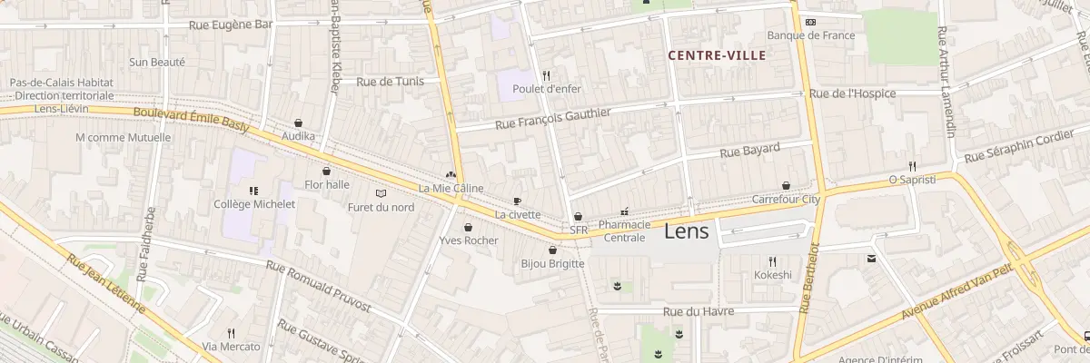 Plan du 7 Rue Victor Hugo à Lens