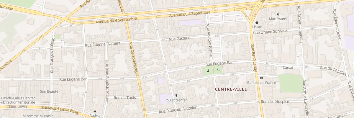 Plan du 42 Rue Victor Hugo à Lens