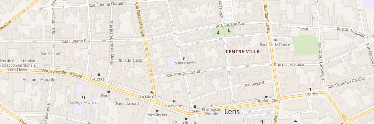 Plan du 24 Rue Victor Hugo à Lens