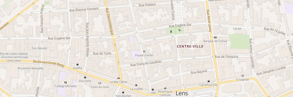 Plan du 30 Rue Victor Hugo à Lens