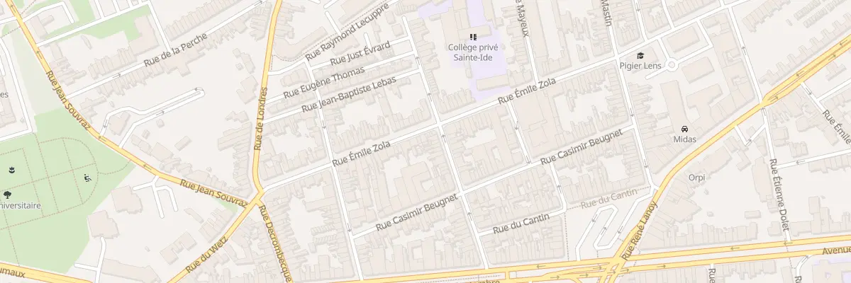 Plan du 48 Rue Emile Zola à Lens