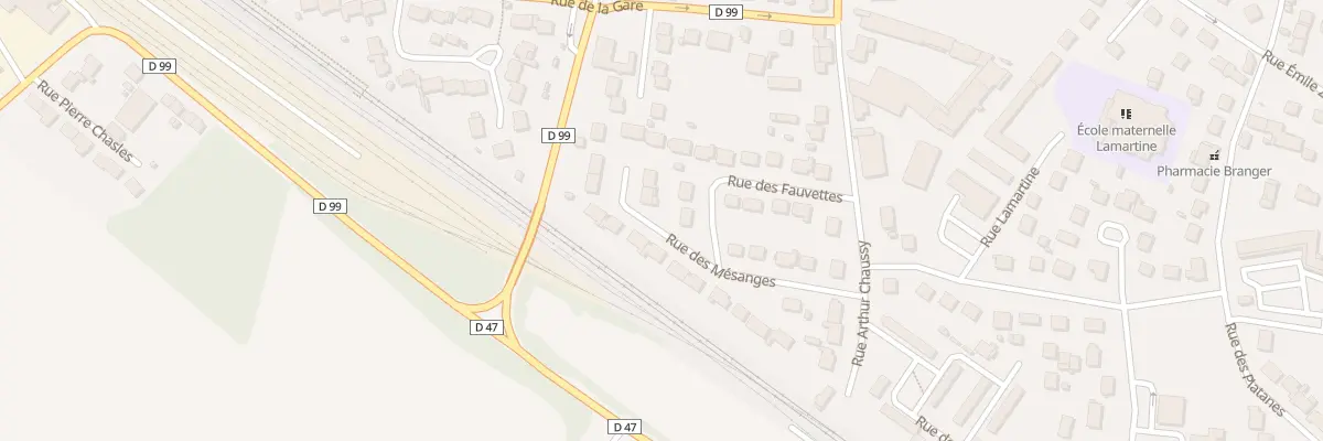 Plan du 10 Rue des Mesanges à Verneuil-l’Étang