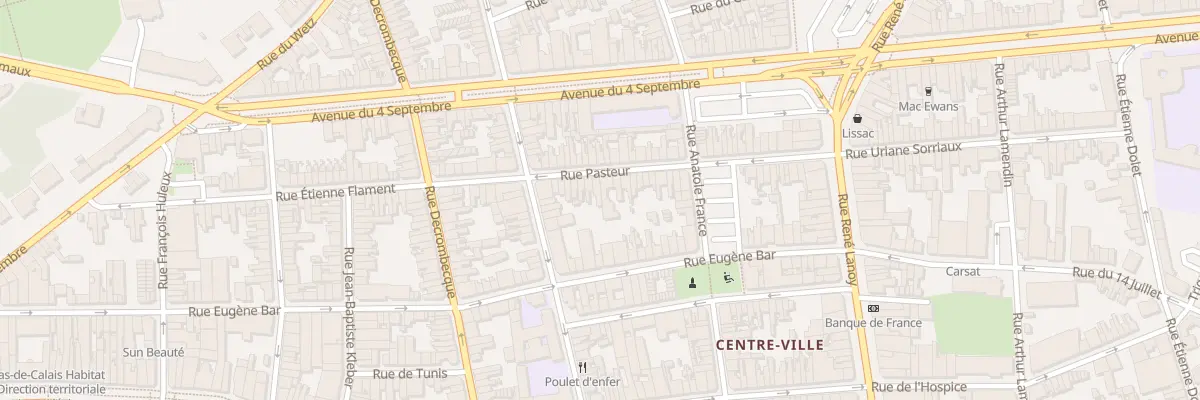 Plan du 55 Rue Pasteur à Lens