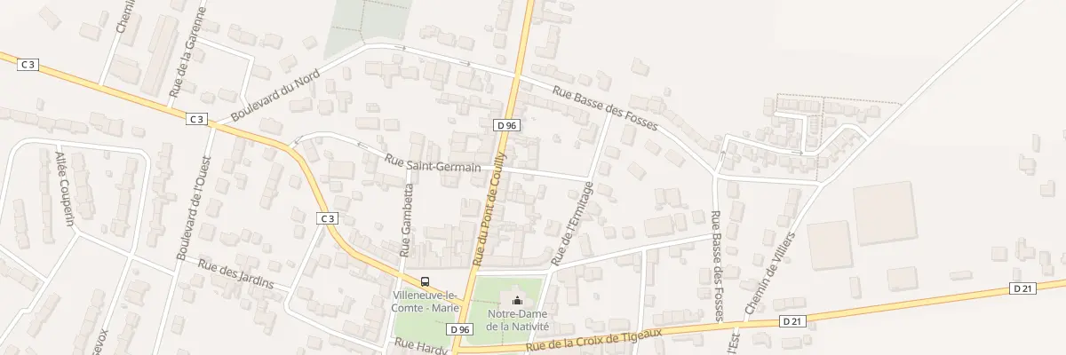 Plan du 6 Rue Traversière à Villeneuve-le-Comte