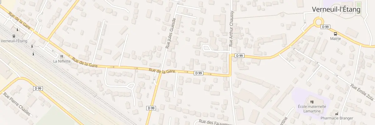 Plan du 12 Rue de la Gare à Verneuil-l’Étang