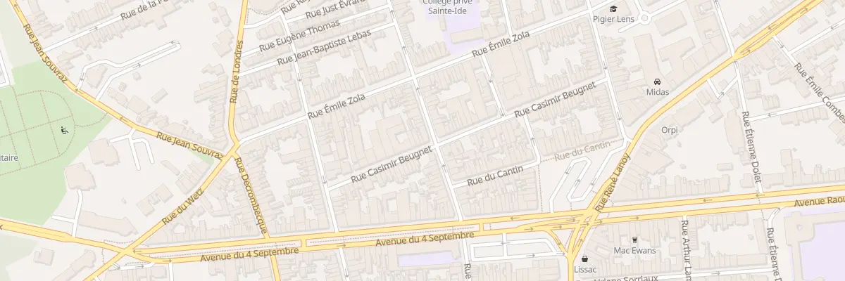 Plan du 58 Rue Casimir Beugnet à Lens
