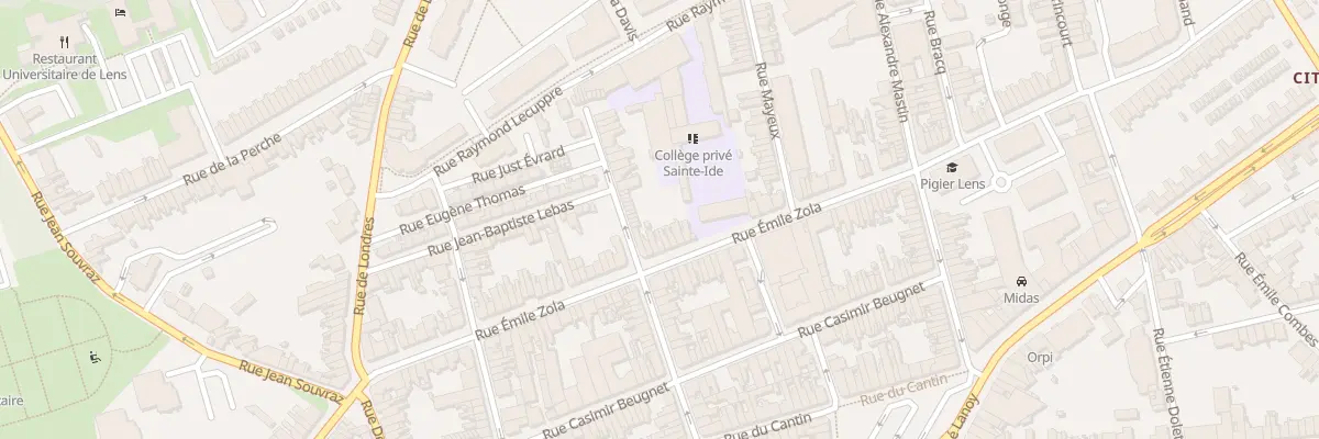Plan du 65 Rue Emile Zola à Lens