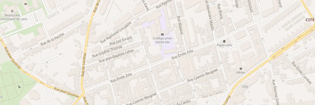 Plan du 69 Rue Emile Zola à Lens